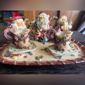 Miniature Santa Tea Set